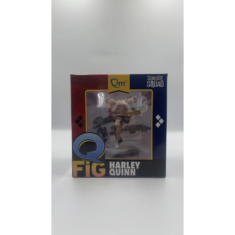 Suicide Squad Harley Quinn With Bat And Speech Balloon QMX Q Fig NEW in Box